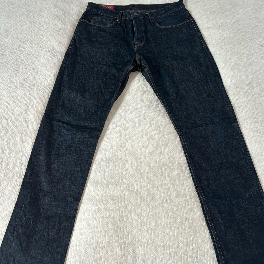Men’s Freenote Rios Jeans- dark denim. Size 34. 42” length from top, 32” inseam